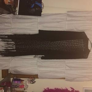 Black fall or winter cover up